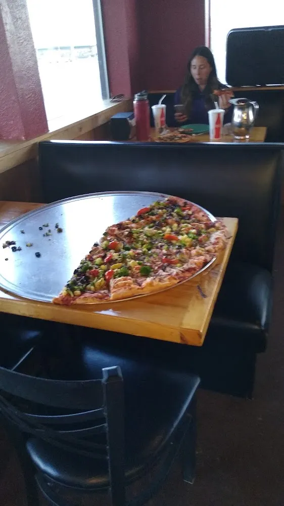 Large Slice of Pizza & Small Drink