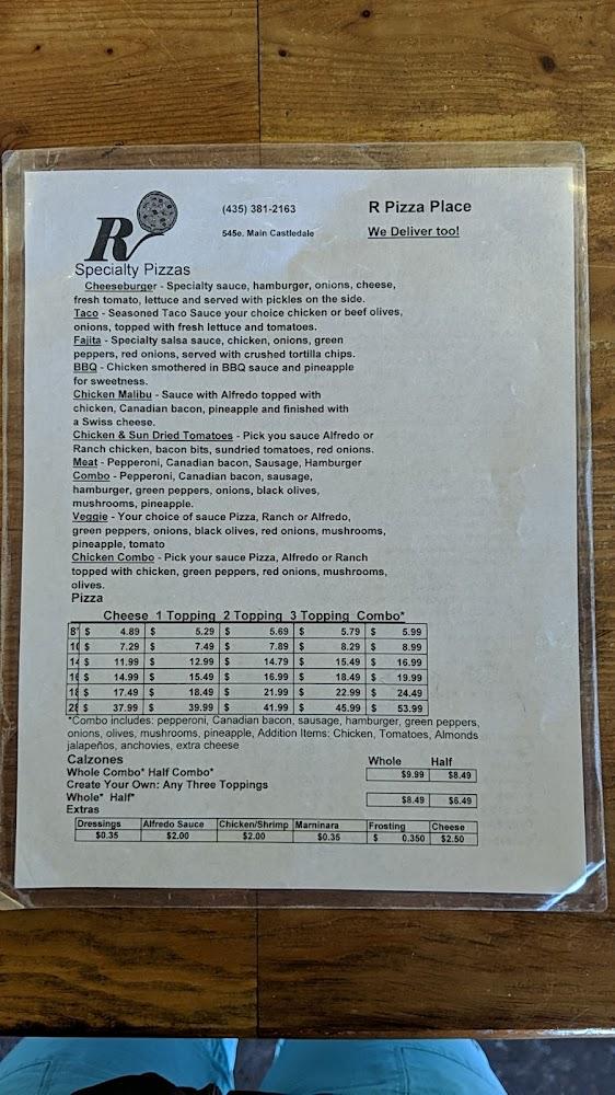 R Pizza Place Menu image 2